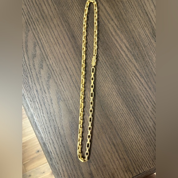 Chain Necklace Large Paperclip Tiffany Inspired 14K Gold - Picture 7 of 8